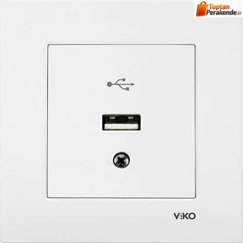 Viko Lin/Rol Beyaz Usb Konnektör (Çerçeve Hariç) 90440026